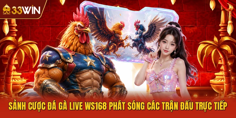 Sảnh cược đá gà live WS168 phát sóng các trận đấu trực tiếp